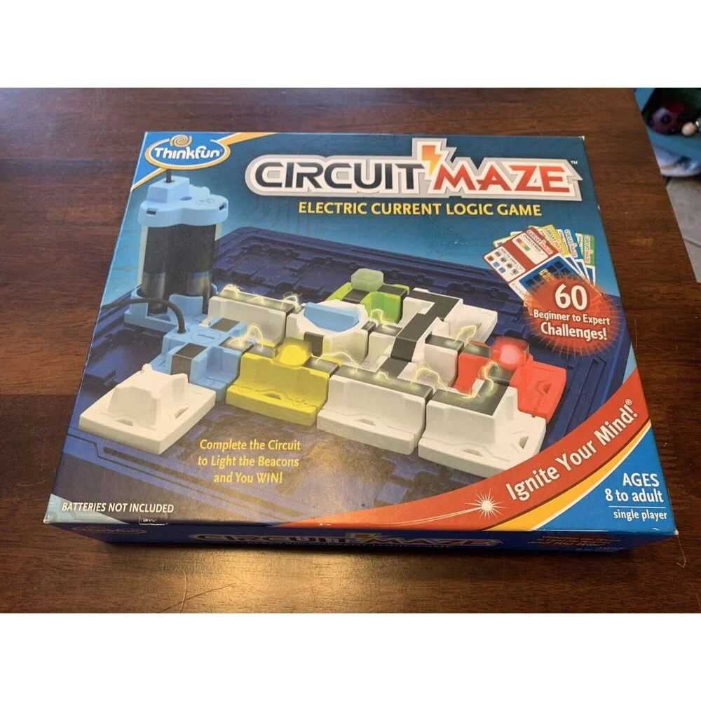 Circuit Maze Electric Current Logic Game ThinkFun 8‎ To Adult NEW Open Box